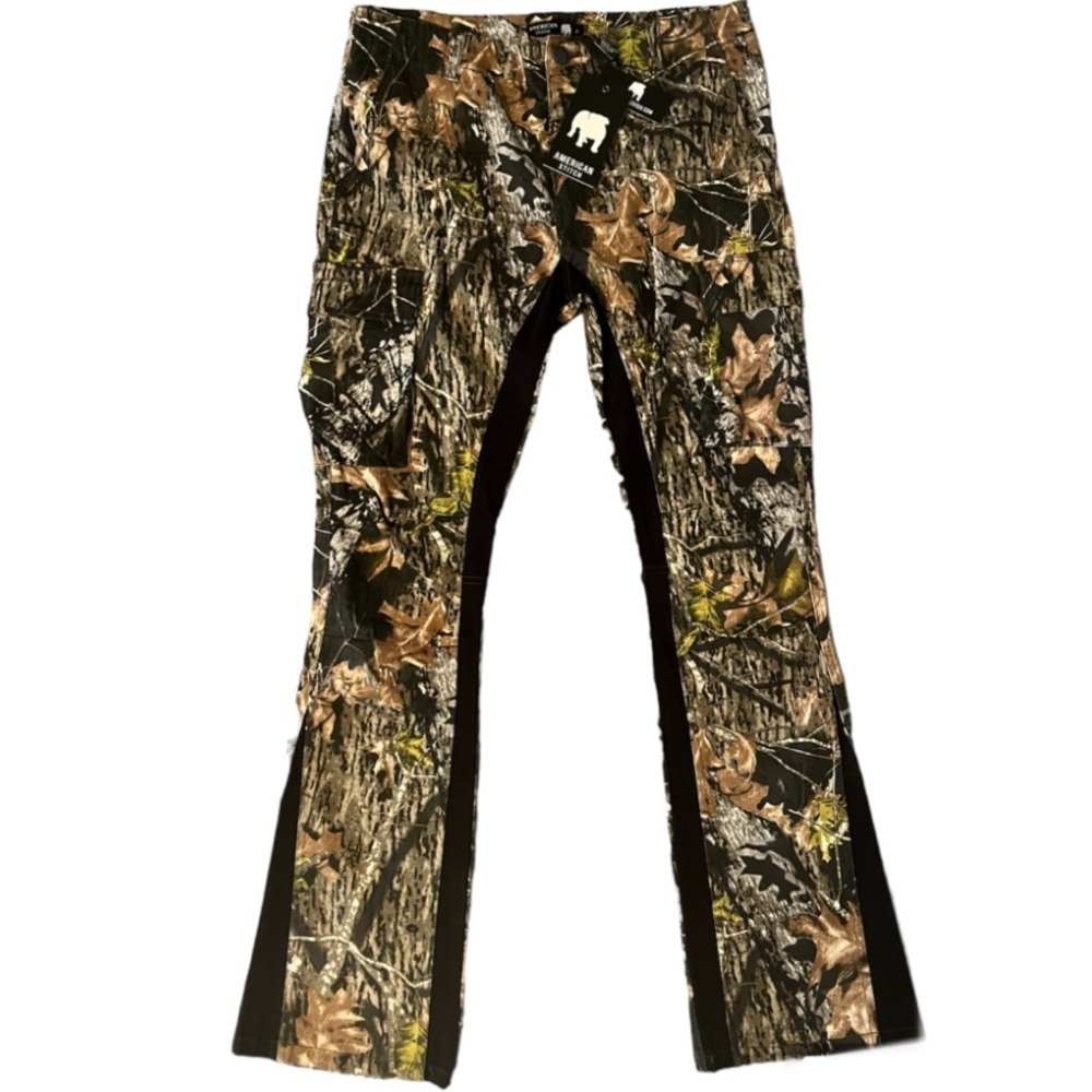 American Stitch Size XL (32” Waist) Camo Cargo Pants Pockets Real Tree Flare